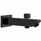 Square Tub Spout With Diverter, Matte Black